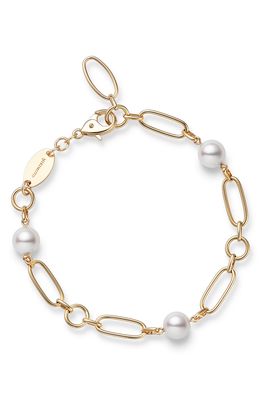 Mikimoto M Collection Cultured Pearl Station Bracelet in 18Ky