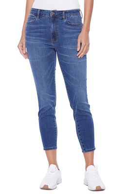 HINT OF BLU Brilliant High Waist Ankle Skinny Jeans in Surf Blue