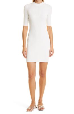 Ted Baker London Ribbed Body-Con Sweater Dress in Ivory