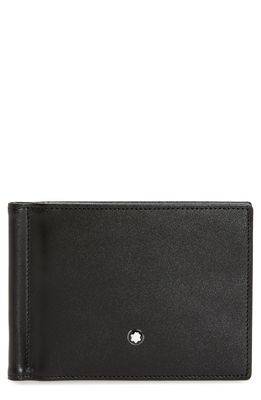 Montblanc Leather Money Clip Wallet in Black