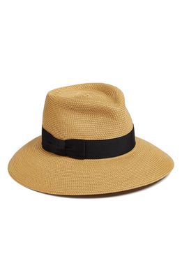 Eric Javits 'Phoenix' Packable Fedora Sun Hat in Natural/Black
