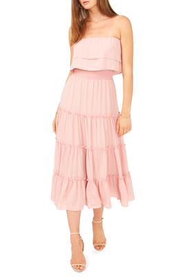 1.STATE Strapless Maxi Dress in Mountain Rose