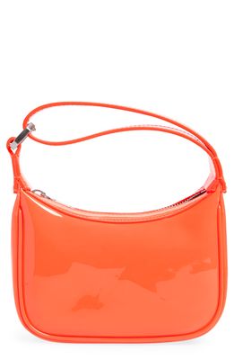 EERA Mini Moonbag Patent Leather Handbag in Orange Fluo Patent Leather