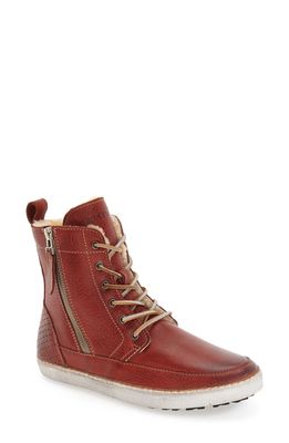 Blackstone 'CW96' Genuine Shearling Lined Sneaker Boot in Rust Leather
