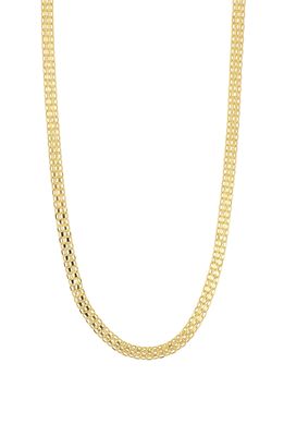 Bony Levy 14K Gold Triple Row Flat Chain Link Necklace in 14K Yellow Gold