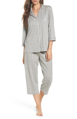 Lauren Ralph Lauren Knit Crop Cotton Pajamas in Greystone
