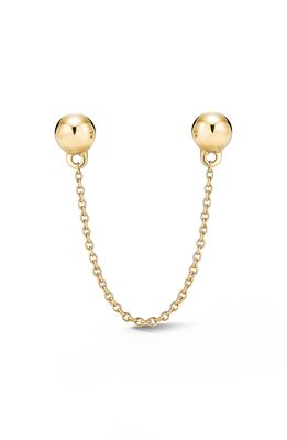 Dana Rebecca Designs Poppy Rae Single Chain Stud Earring in Yellow Gold