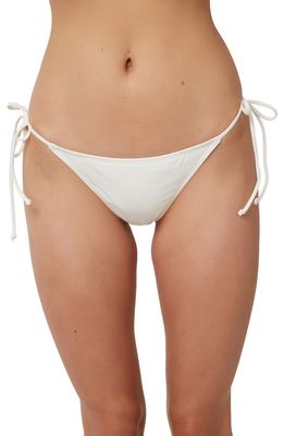 O'Neill Saltwater Solids Maracas Side Tie Bikini Bottoms in Vanilla