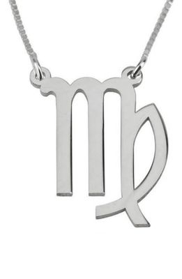 MELANIE MARIE Zodiac Pendant Necklace in Sterling Silver - Virgo