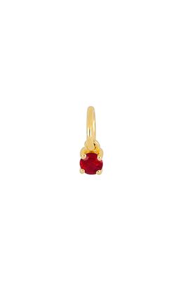EF Collection Birthstone Charm in Yellow Gold/Ruby