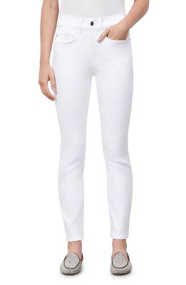 Lafayette 148 New York Reeve High Waist Straight Leg Ankle Jeans in Washed Plaster