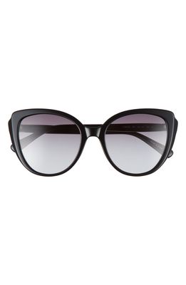 Longchamp 55mm Butterfly Sunglasses in Black/Grey Gradient