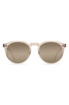 RAEN Remmy 52mm Polarized Mirrored Round Sunglasses in Dawn/Mink Gradient Mirror