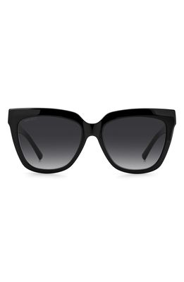 Jimmy Choo Juliekas 55mm Gradient Square Sunglasses in Black /Grey Shaded