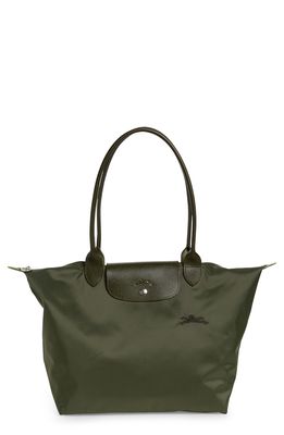 Longchamp Large Le Pliage Tote in Forest