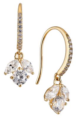 Nadri Prima Cluster Drop Earrings in Gold