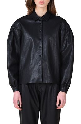 Molly Bracken Faux Leather Jacket in Black