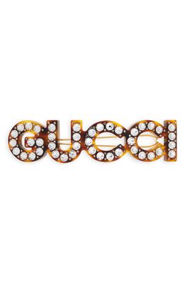 Gucci Resin Hair Clip in Brown
