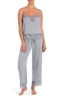 In Bloom by Jonquil Layla Lace Trim Pajamas in Sterling Gray