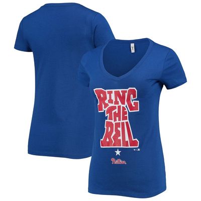 BREAKINGT Women's Royal Philadelphia Phillies Hometown V-Neck T-Shirt in Heather Royal