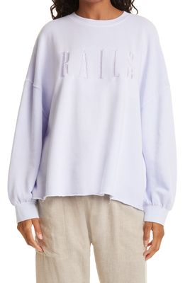 Rails Signature Sweatshirt in Lavender Logo Embroidery
