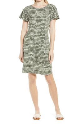 Tommy Bahama Crocotile Short Sleeve Knit Dress in Camo Green