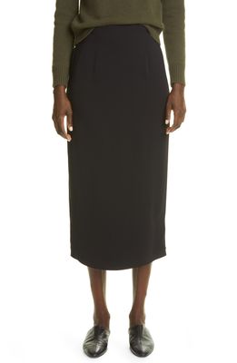 Co Essentials Pull-On Midi Pencil Skirt in Black