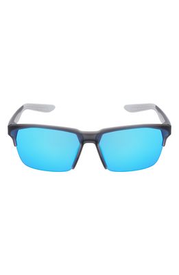 Nike Maverick Free 60mm Sunglasses in Matte Obsidian/Tint Blue