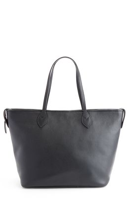 ROYCE New York Leather Tote with Wristlet in Black