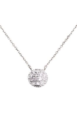 Dana Rebecca Designs Lauren Joy Diamond Disc Pendant Necklace in White Gold