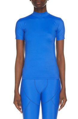 Balenciaga Sporty B Fitted T-Shirt in Electric Blue