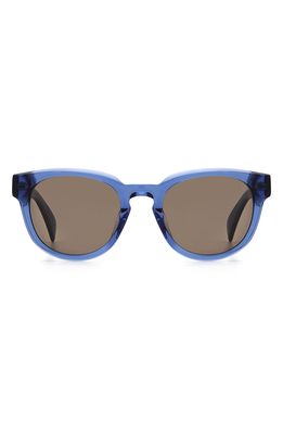 rag & bone 51mm Round Sunglasses in Blue /Brown