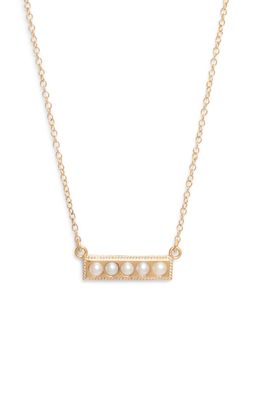 Anna Beck Freshwater Pearl Pendant Necklace in Gold/White