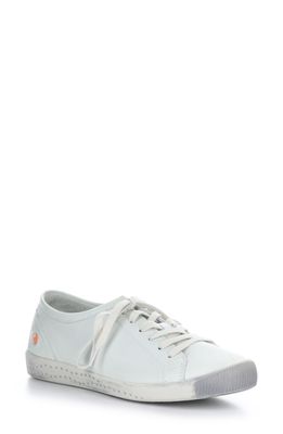 Softinos by Fly London Isla Distressed Sneaker in 534 White Smooth Leather