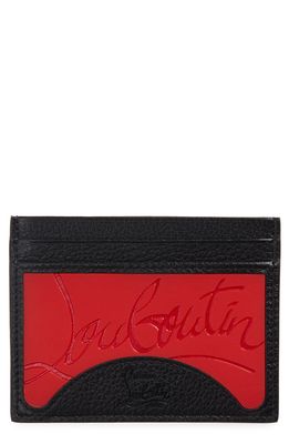 Christian Louboutin Kios Sneaker Sole Leather & TPU Card Case in Loub Black