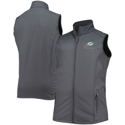Men's Dunbrooke Charcoal Miami Dolphins Big & Tall Archer Softshell Full-Zip Vest