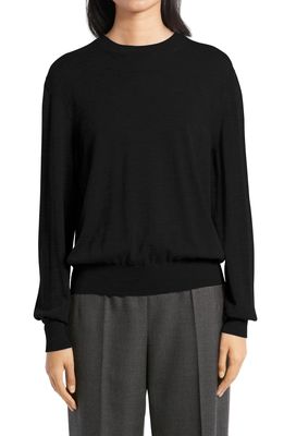 The Row Islington Crewneck Cashmere Sweater in Black