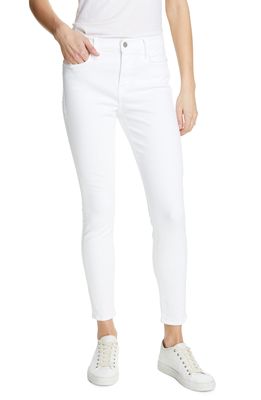FRAME High Waist Ankle Skinny Jeans in Blanc
