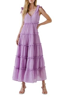 Free the Roses Tiered Maxi Dress in Lilac