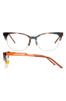 Coco and Breezy Covert 51mm Cat Eye Blue Light Blocking Glasses in Rust Cognac