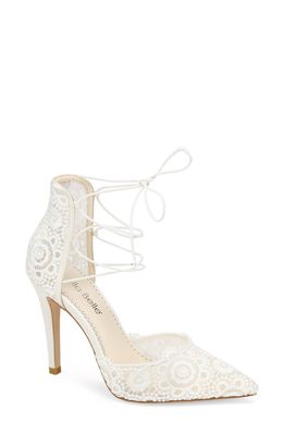 Bella Belle Cameron Pointed Toe Lace Pump in Ivory