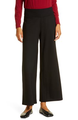 Eileen Fisher High Waist Wide Leg Pants in Black