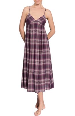 Everyday Ritual Olivia Nightgown in Plum Plaid