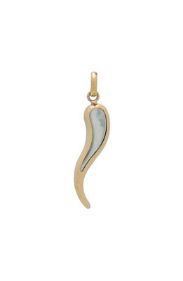 Stephanie Windsor Mother-of-Pearl Horn Pendant in Yellow Gold