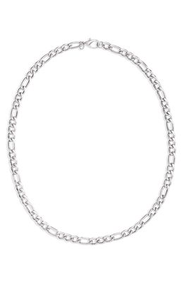 Nordstrom Classic Figaro Chain Necklace in Silver
