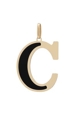 Stephanie Windsor Large Initial Pendant in Yellow Gold C