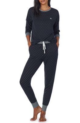 Lauren Ralph Lauren Jogger Pajamas in Black Dot