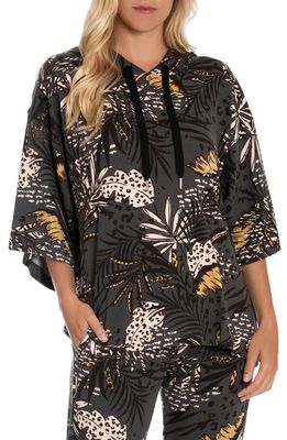 Midnight Bakery Jungle Hacci Hoodie in Jungle Tropical/charcoal