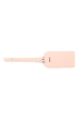 ROYCE New York Leather Luggage Tag in Light Pink