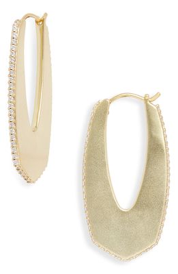 Kendra Scott Adeline Cubic Zirconia Hoop Earrings in Gold